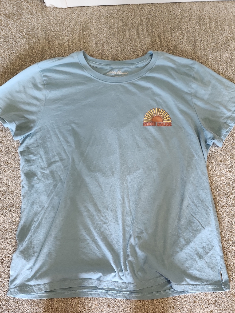 Sunrise Graphic Crewneck Tee - Light Blue